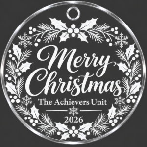 “Merry Christmas” Custom Unit Ornament — 4″ (Volume Discounts!)