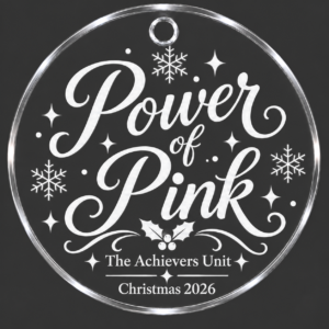 “Power of Pink” Custom Unit Ornament — 4″ (Volume Discounts!)